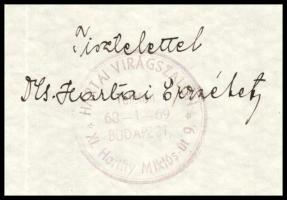 1937 ifj. Bókai Bókay János (1858-1937) gyermekgyógyász, egyetemi tanár temetésére küldött virágszám...