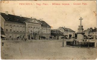 Pancsova, Pancevo; Nagy Piac. Kohn Samu kiadása / square (EK)