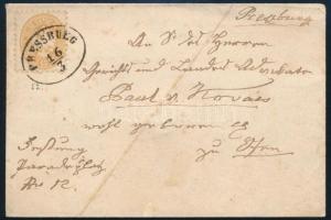 ~1864 15kr levélen PRESSBURG
