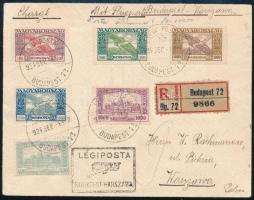 1924 Ajánlott légi levél Varsóba / Registered airmail cover to Warsaw