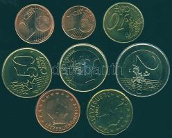 Luxemburg 2002. 1c-2€ 8klf db, forgalmi sor T:1,2