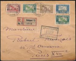 1924 Ajánlott légi levél Párizsba / Registered airmail cover to Paris