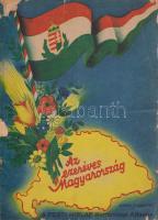 Az ezeréves Magyarország. Képes Vasárnap -A Pesti Hírlap mellékletének karácsonyi száma [1938 december. 18.] [Budapest], (1938). [Légrády Testvérek Rt.] 97 + [3] p. Szent István halálának ezredik évfordulója alkalmából kiadott, szövegközti és egész oldalas felvételekkel gazdagon illusztrált honismereti emlékszámunk a magyar haza néprajzi változatosságát, a természeti és épített örökség sokféleségét ünnepli. Herczeg Ferenc vezércikkével, Márai Sándor, Harsányi Zsolt, Bársony István, Nyirő József és mások írásaival, a városméltatások között kiemelt hely jut Erdély városainak, a népviseletek között az erdélyi magyar-székely népviseleteknek. Madár 0. Lakatos 1177. Színes, illusztrált, enyhén sérült kiadói borítóban. Jó példány.