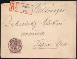 1894 15kr ajánlott levélen GÖDÖLLŐ