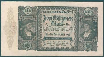 Német Birodalom / Weimari Köztársaság 1923. 2.000.000M 18mm hosszú számozással T:II