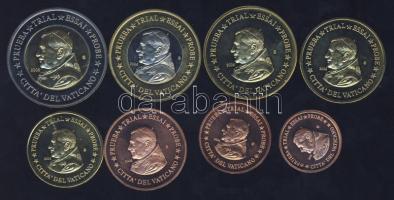 Vatikán 2006. 1c-2€ 8klf db "XVI.Benedek pápa" próbaveretek! T:BU