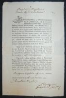1799 gróf Batthyány József esztergomi érsek, hercegprímás haláláról tudósító hivatalos levél káptalani aláírással
