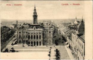 1906 Újvidék, Novi Sad; Fő tér. Singer József kiadása / main square (EK)