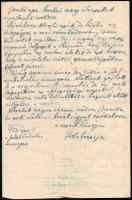 1953 Simaházi Totth Gida nőorvos, kórházi főorvos saját fejléces levélpapírján írt 4 oldalas levele ...
