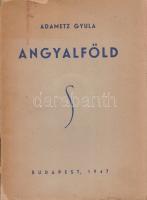 Adametz Gyula: Angyalföld. Budapest, 1947. (Család könyvesbolt főbizományos -Sylvester Rt. 142 + [2] p. Első kiadás. A koalíciós idők végén írt helytörténeti kismonográfia Angyalföld történetét a középkortól a Horthy-korszak végéig tekinti át; oldalszámozáson belüli térképvázlatokkal, statisztikai táblázatokkal. Adametz Gyula kidolgozásában Angyalföld - a szerző szűkebb pátriája - korántsem a munkásmozgalom szülőhazája, hanem az öntudatos, önmaga erejéből időket átvészelő szakmunkások kerülete. Fűzve, enyhén sérült gerincű, enyhén hiányos kiadói borítóban.