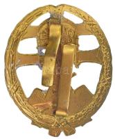 ~1940. "Csapattiszti jelvény" aranyozott, zománcozott Cu kitüntető jelvény gyártói jelzés ...