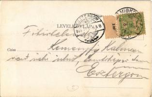 1904 Miskolc, Kossuth szobor megkoszorúzva (EK)