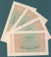 Német Birodalom / Weimari Köztársaság 1923. 20.000M (4x) variáns "Wellen" vízjellel, egymá...