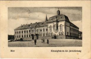 1920 Mór, községház és kir. járásbíróság. Reszler J. kiadása (vágott / cut)