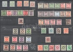 Német Államok Württemberg összeállítás, 53 db bélyeg, 5 db stecklapon (Mi EUR ~ 122.-)