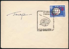 Jurij Alekszejevics Gagarin (1934-1968) szovjet űrhajós autográf aláírása alkalmi borítékon,  / Autograph signature of Yuriy Alekseyevich Gagarin (1934-1968) Soviet astronaut on special cover