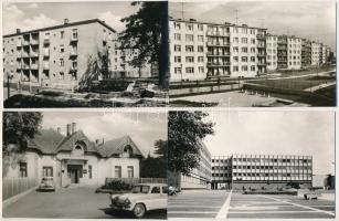 Tatabánya - 8 db MODERN város képeslap: Újváros, Felszabadulás tér, Városi Pártbizottság, Új lakóház...