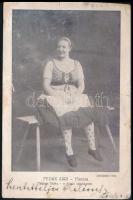 1916 Fedák Sári (1879-1955) színésznő autográf dedikációja őt ábrázoló képeslapon (a budapesti Királ...