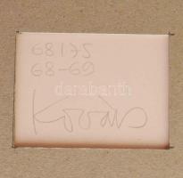 Kovács Attila (1938-2017): 2 db kompozíció, 1968-69. Szitanyomat, papír, jelzett és számozott (68/75...