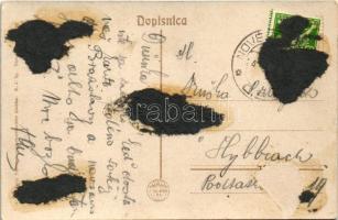 Érsekújvár, Nové Zámky; Széchenyi utca. / Stefaniková cesta / street (ragasztónyomok / gluemarks)