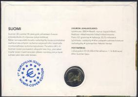 Finnország 2005. 2€ "60 éves az ENSZ" érmés bélyeges borítékon, elsőnapi bélyegz...
