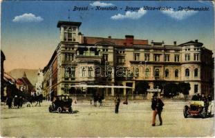 1917 Brassó, Kronstadt, Brasov; Villa Kertsch, fogorvos, Rézer Adolf üzlete, autók / villa, dentist, shop, automobiles (EK)