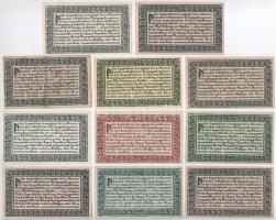 Ausztria / Mauthausen hadifogolytábor ~1914-1918. 1h - 20K (11xklf), egy kivételével mind perforáció...