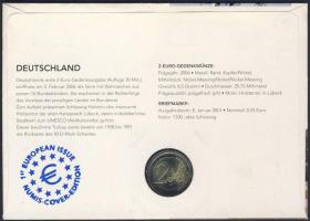 Németország 2006. 2€ "Schleswig Holstein" érmés bélyeges borítékon, alkalmi bély...