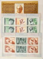 Szovjetunió 8 klf blokk és kisív nagyalakú berakólapon + több ezer képes bélyeg ömlesztve, dobozban