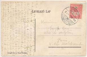 1910 Székelyudvarhely, Odorheiu Secuiesc; Nagy-Küküllő folyó, híd, ruhamosás, Jézus kápolna. Betegh ...