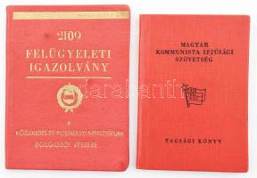 1968, 1980 KISZ tagsági könyv és KPM igazolvány