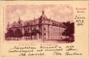 1900 Brassó, Kronstadt, Brasov; M. kir. pénzügyi palota. Jos. Drotleff / financial palace