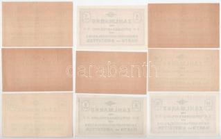 Ausztria / Harth bei Amstetten tiszti hadifogolytábor ~1914-1918. 20h - 10K (9xklf) TUNC-XF / Austri...