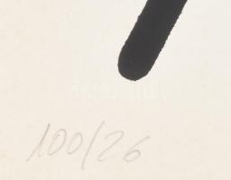 Gubis Mihály (1948-2006): Geometrikus kompozíció (cím nélkül). Szitanyomat, papír, jelzett. Számozot...