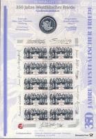 Németország 1998. 10M Ag "Wesztfáliai béke" + 10M Ag "Hildegard von Bingen" nagyalakú emléklapokon egy-egy bélyeg-kisívvel, elsőnapi bélyegzőkkel, ismertetővel T:BU