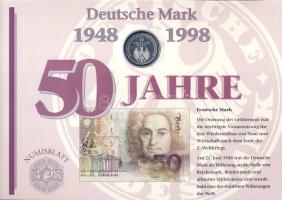 Németország 1998. 10M Ag "50 éves a Német Márka" + 10M Ag "300 éves a Frank Alapítván...