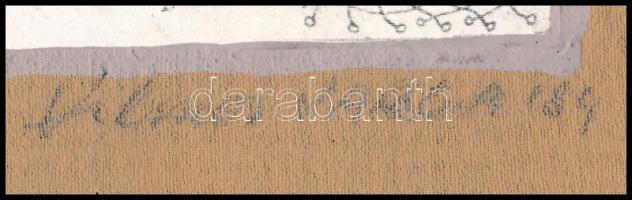 Varga Vilmos (1952-2016): Háremhölgyek, nyomat, papír, 7×9,5 cm