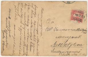 1918 Temesvár, Timisoara; Gyárváros, víztorony / Fabrica, water tower (gyűrődések / creases)