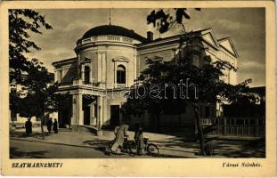 1940 Szatmárnémeti, Satu Mare; Városi színház, kerékpárok / theatre, bicycles (EK)