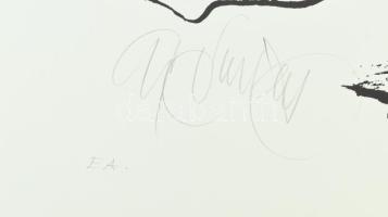 Gyémánt László (1935-): Fekvő női akt. Szitanyomat, papír, jelzett, művészpéldány E.A. jelzéssel. La...