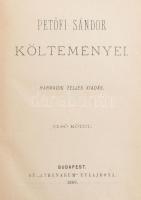 Petőfi Sándor kötelményei 1-4. kötet. Bp., 1888, Athenaeum, 1 (Petőfi Sándor portréja, Barabás Mikló...
