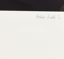 Halász Szabó Sándor (1920-1997): Kompozíció. Szitanyomat, papír, jelzett, számozott (7/30), üvegezet...