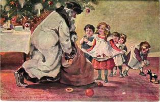 1914 Mikulás üdvözlet / Gnadenreiche Weihnachten und fröhliches neues Jahr! / Saint Nicholas greeting. G.O.T. (EK)