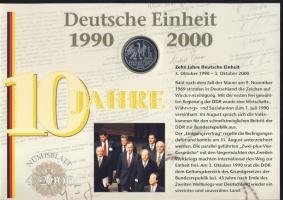 Németország 2000. 10M Ag "Johann Sebastia Bach" + 10M Ag "Német egység" nagyalak...