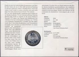 Németország 2000. 10M Ag "Johann Sebastian Bach" érmés borítékon elsőnapi bélyegzős bélyeg...