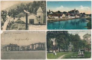 48 db főleg RÉGI külföldi város képeslap vegyes minőségben / 48 mostly pre-1945 European town-view postcards in mixed quality