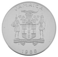 Jamaika 1988. 100D Ag "1988. Nyári Olimpiai Játékok - Szöul" (136g/0.925) T:PP fo. / Jamai...