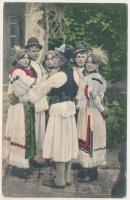 1912 Délvidéki népviselet / traditional costumes, folklore from the Southern territories (Vojvodina) (fl)