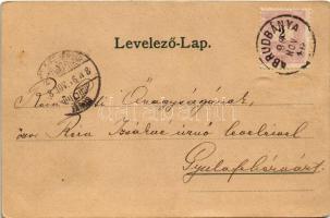 1898 (Vorläufer) Abrudbánya, Abrud; Ferenc József laktanya, Detonáta hegy, A három magyar templom, v...