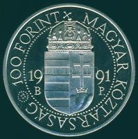 1991. 100Ft "II.János Pál pápa látogatása" T:PP